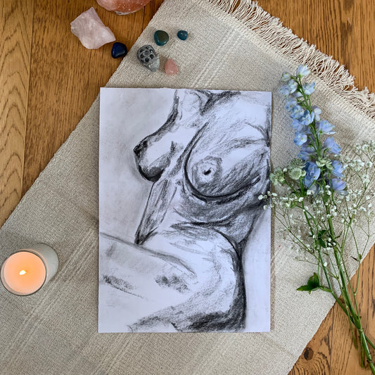 Study No 09 - Charcoal Drawing