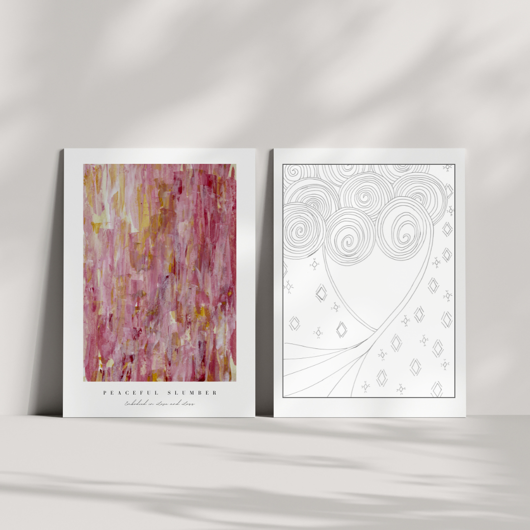 "Peaceful Slumber" Heart Space Art Print