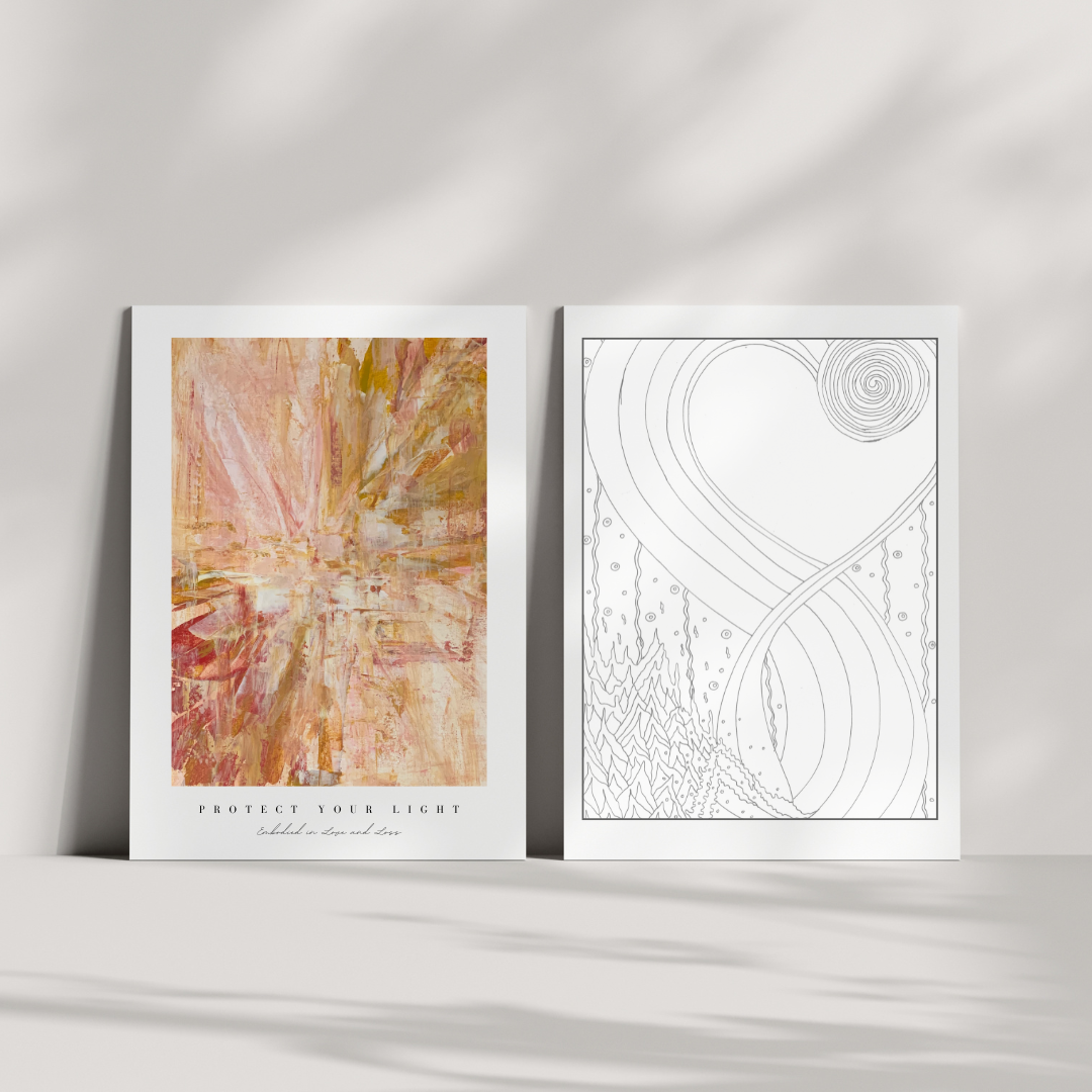 "Protect Your Light" Heart Space Art Print