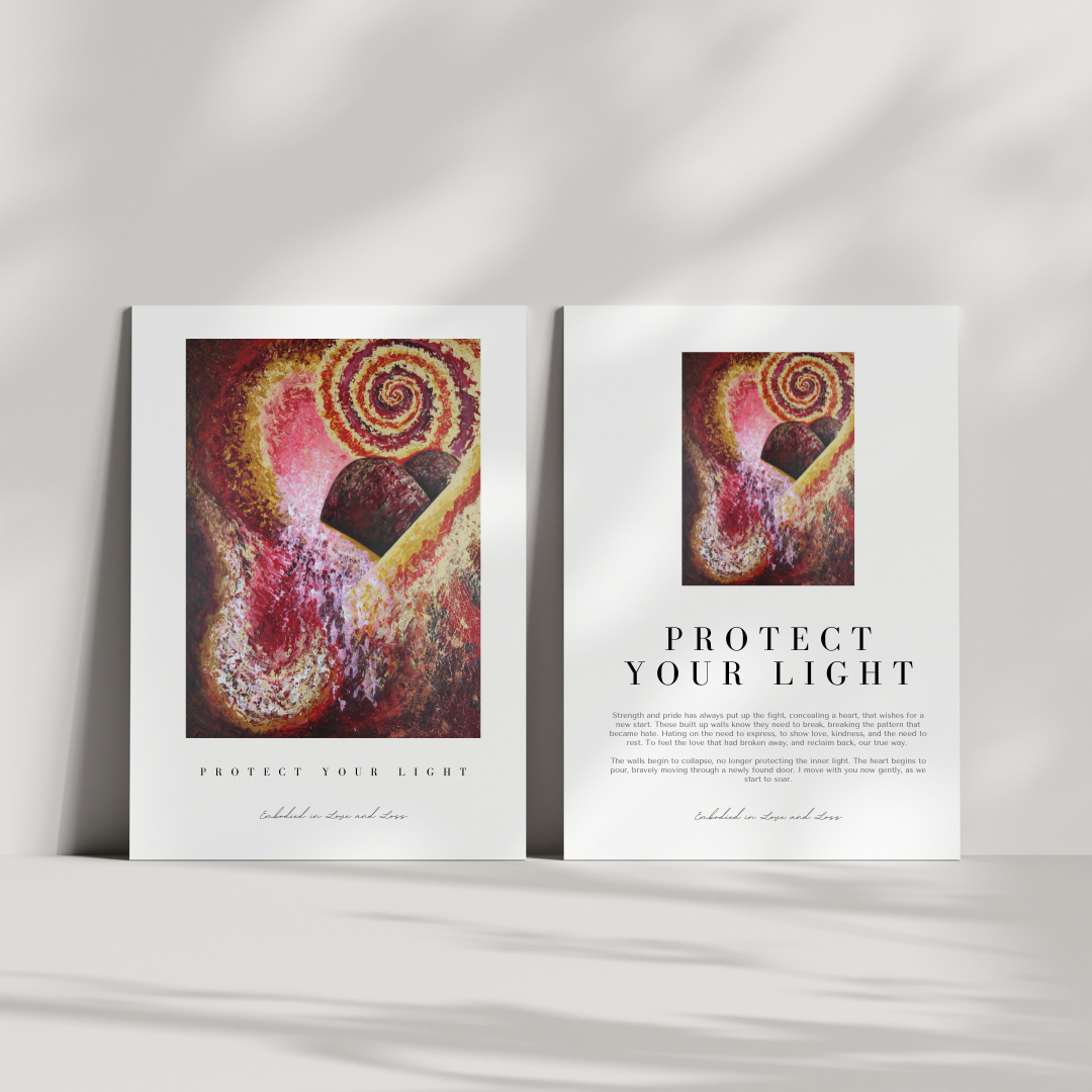 Book with spiral design and text on a white background