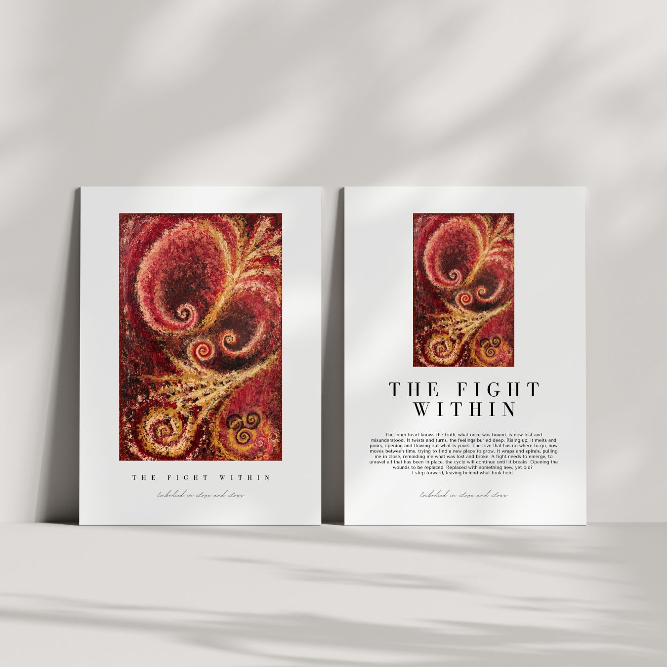 Art Prints with abstract design and text on a white background