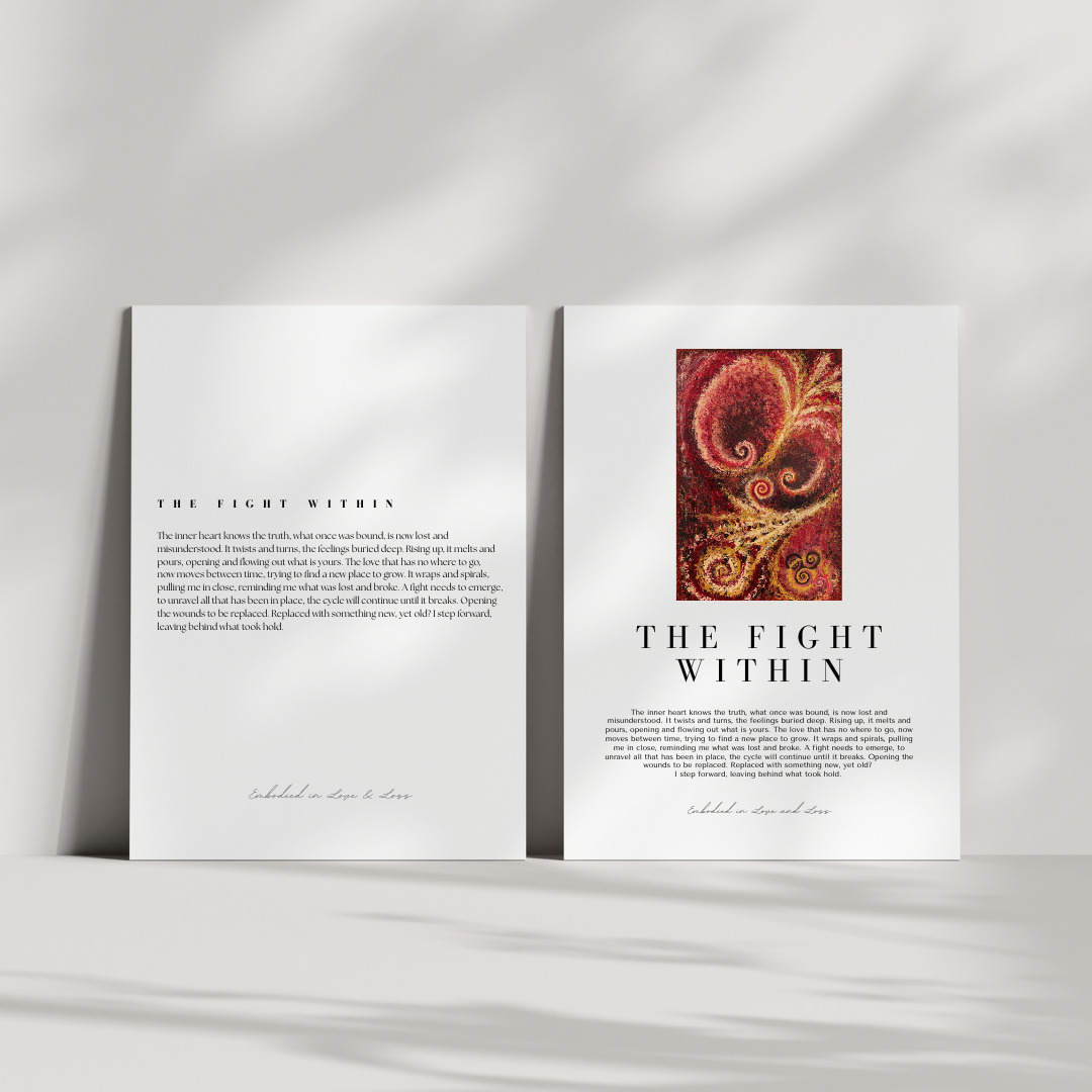 Open book with text and a colorful design on a white background