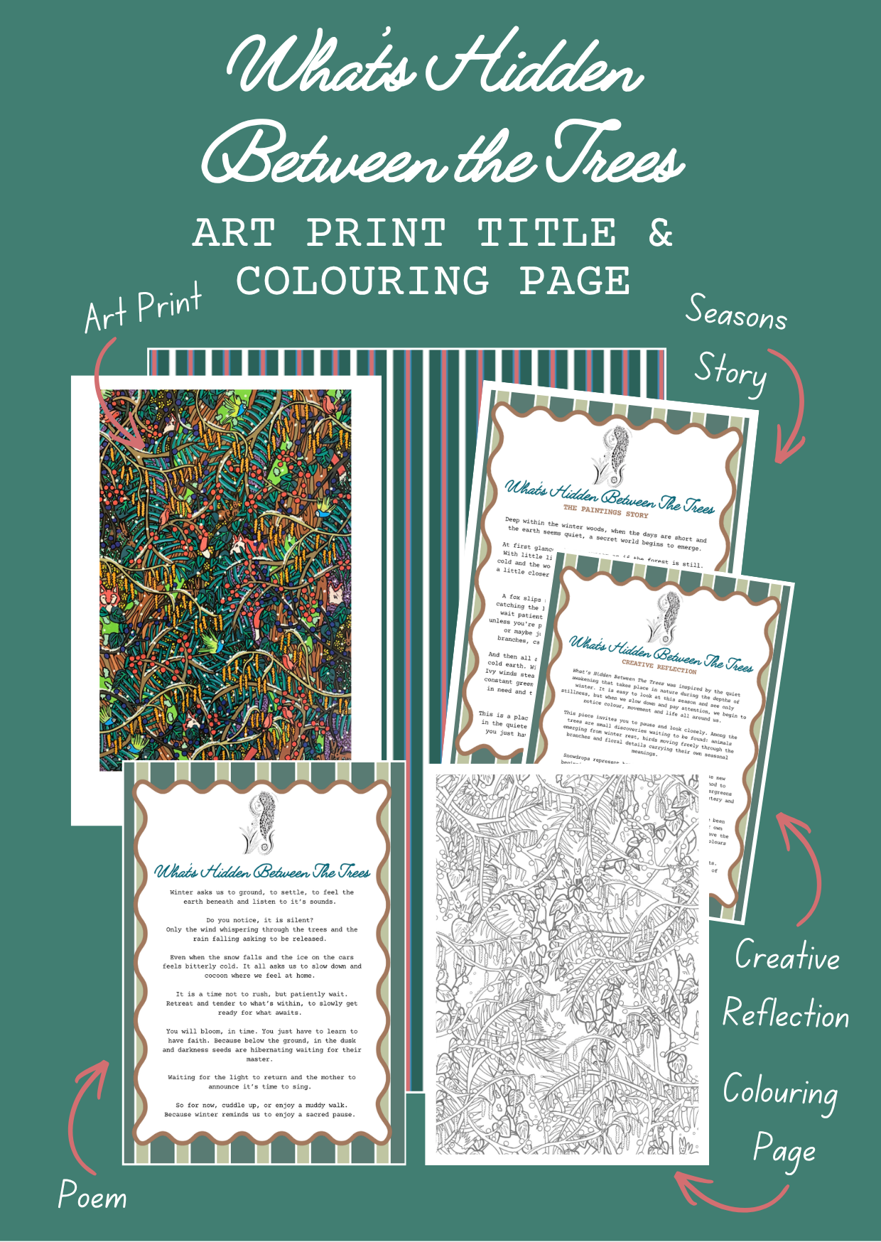 What's Hidden Between the Trees "Art Print"