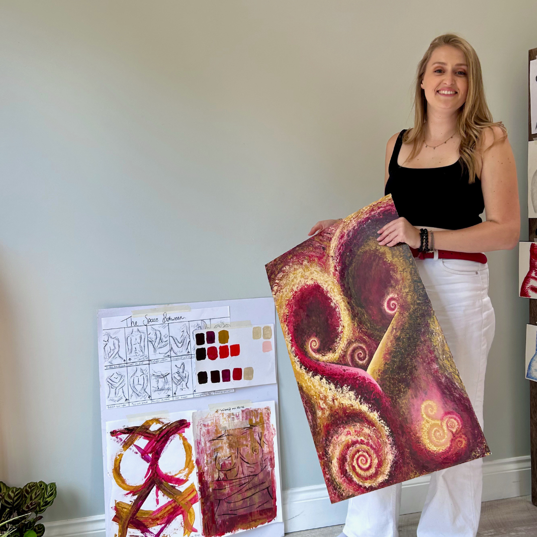Painting world on Fire with artist