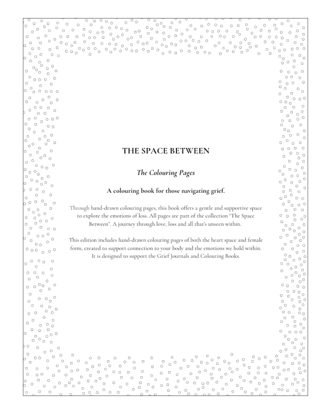 Grief colouring book