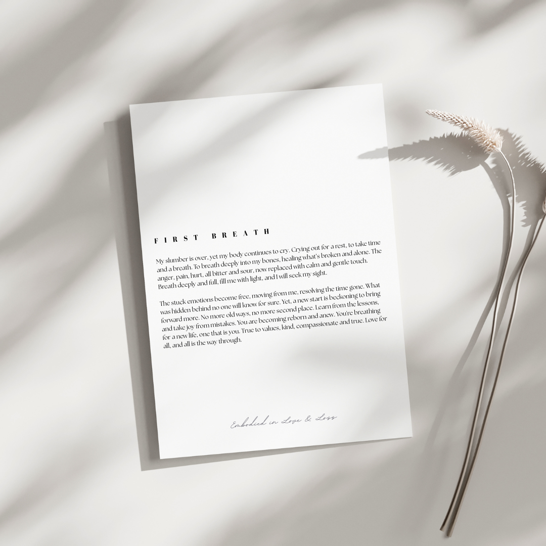 "First Breath" Poem Print