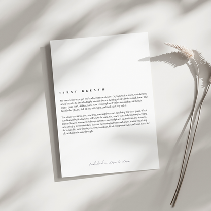 "First Breath" Poem Print