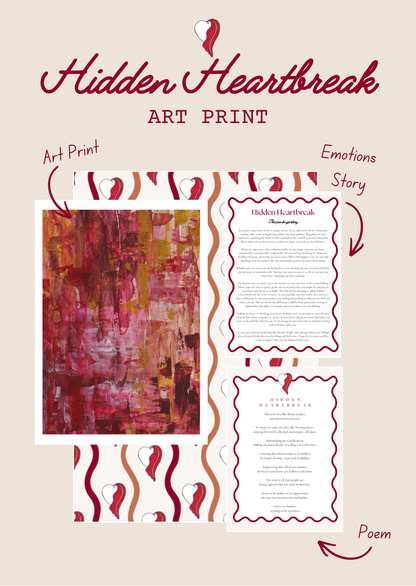 "Hidden Heartbreak" Heart Space Art Print
