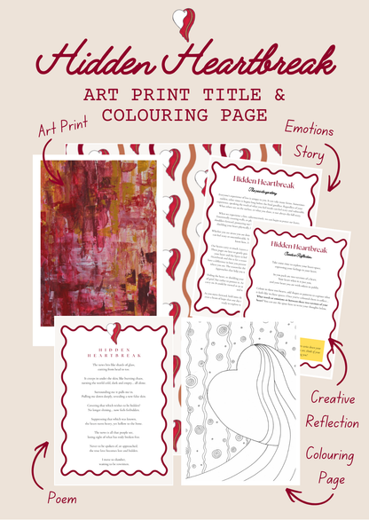 "Hidden Heartbreak" Heart Space Art Print