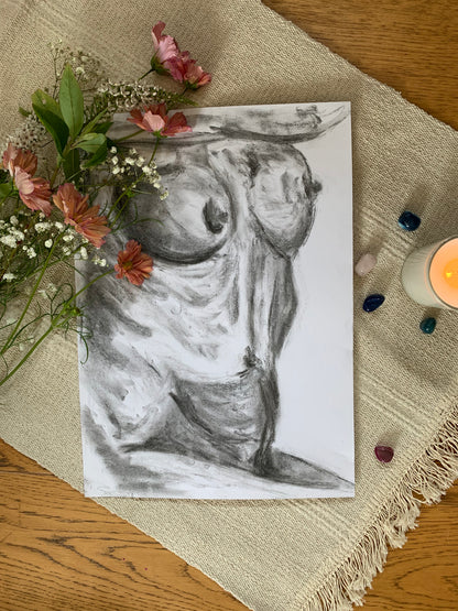 Study No 02 - Charcoal Drawing