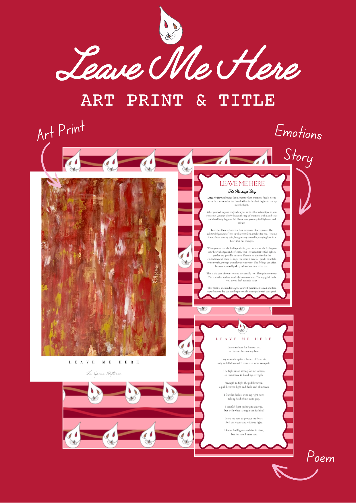 "Leave Me Here" Heart Space Art Print