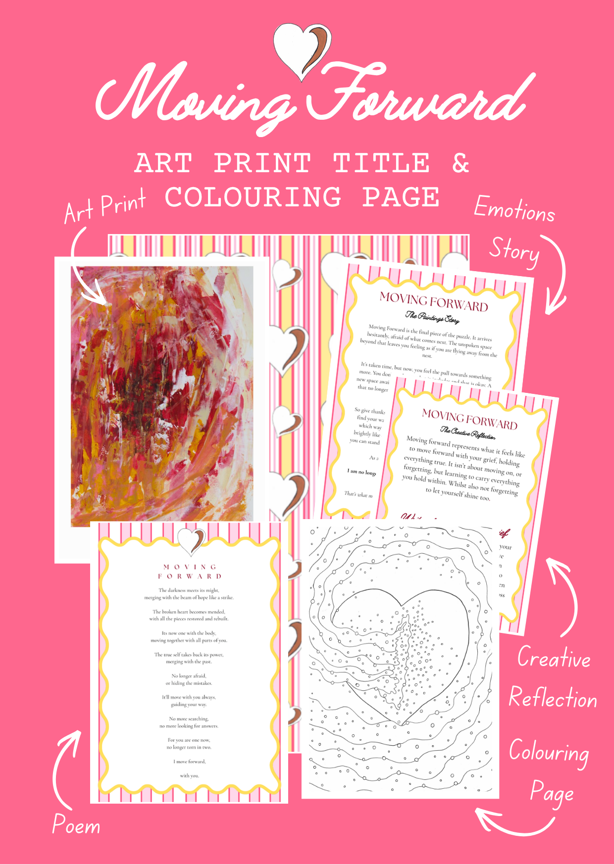 "Moving Forward" Heart Space Art Print