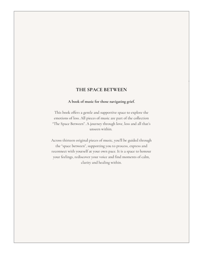 The Space Between: The Music Book