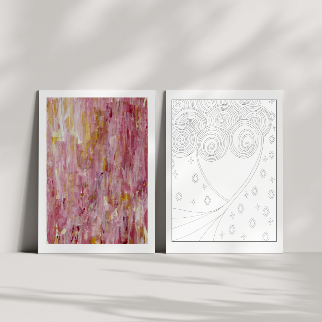"Peaceful Slumber" Heart Space Art Print