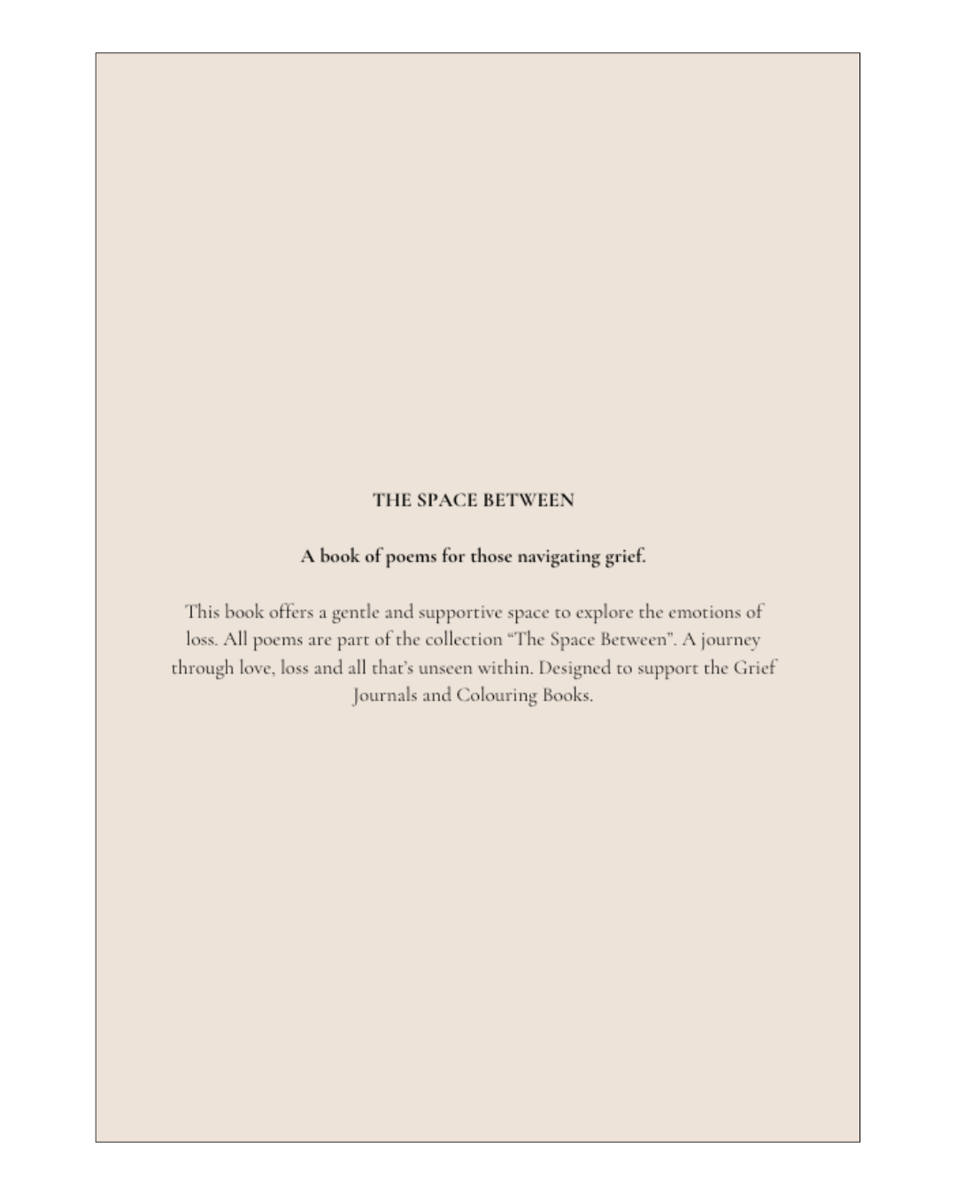 The Space Between: The Book of Poems