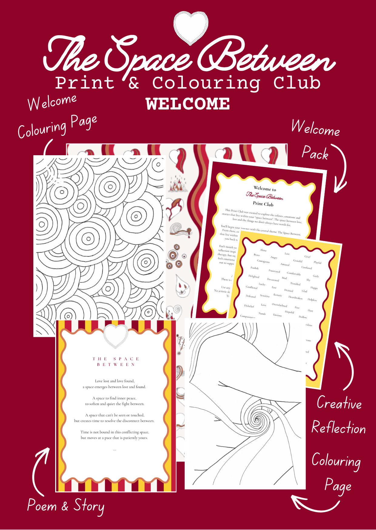 Grief Print & Colouring Club for Women