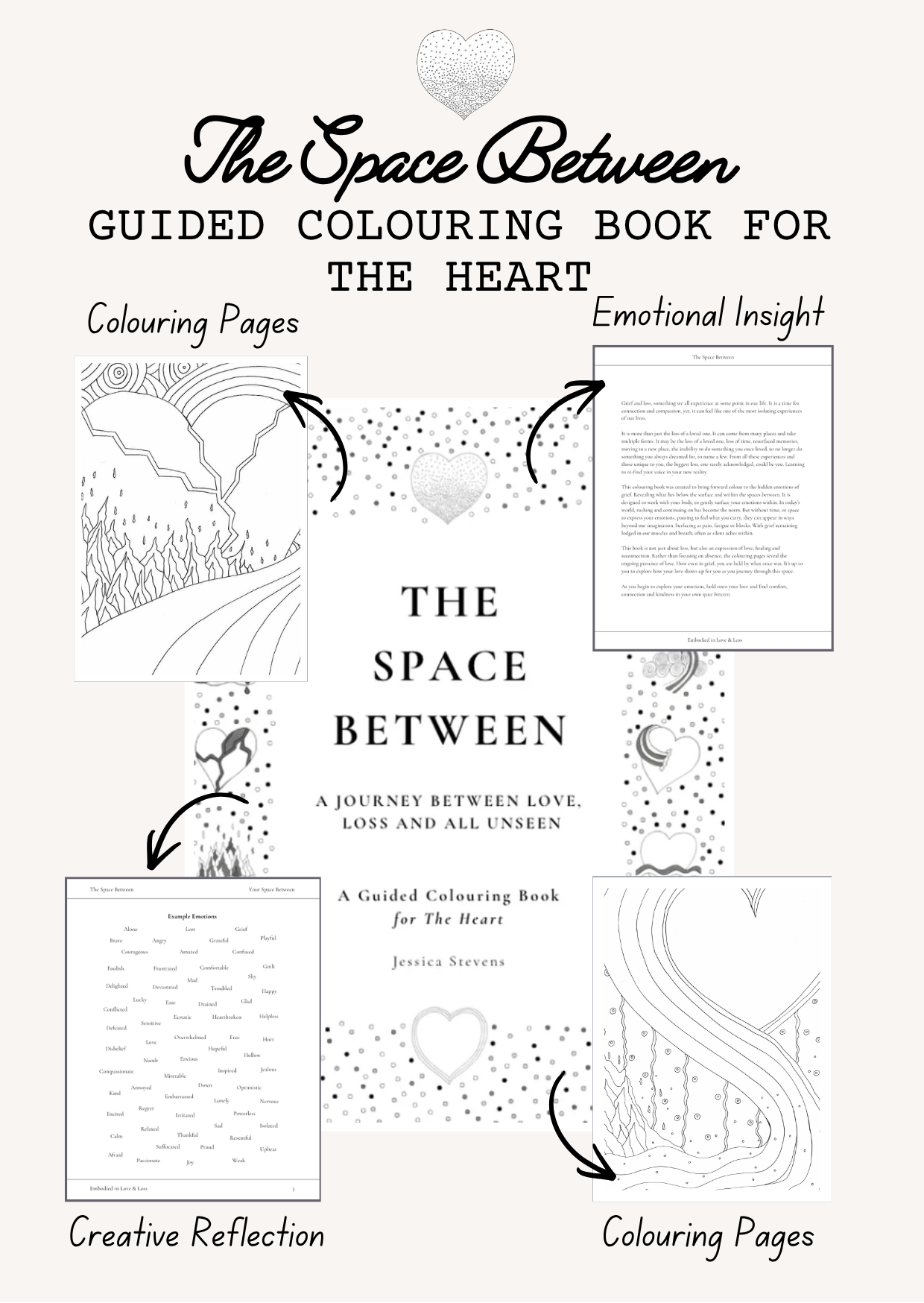 Guided Grief Colouring Book for the Heart
