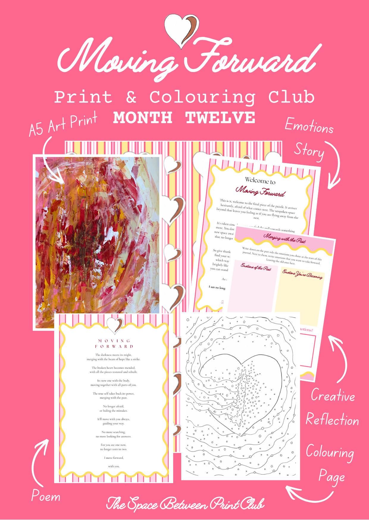 Grief Print & Colouring Club for the Heart