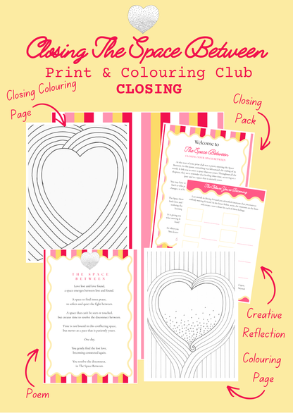 Grief Print & Colouring Club for the Heart