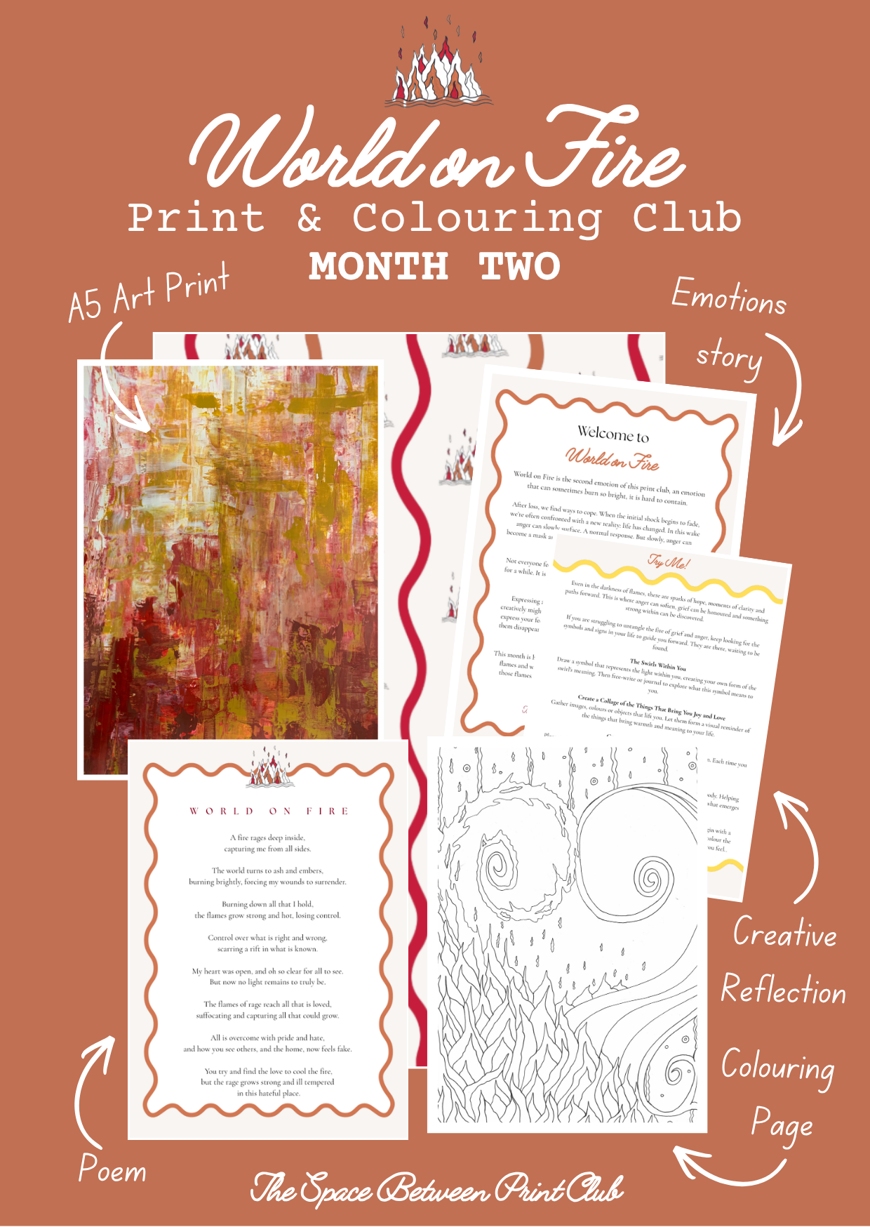 Grief Print & Colouring Club for the Heart