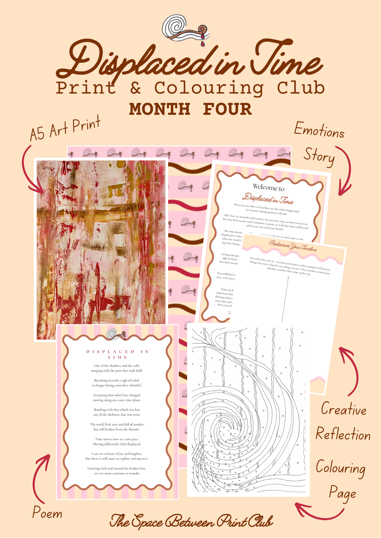 Grief Print & Colouring Club for the Heart