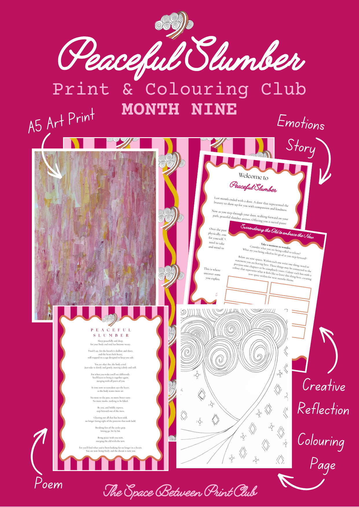 Grief Print & Colouring Club for the Heart
