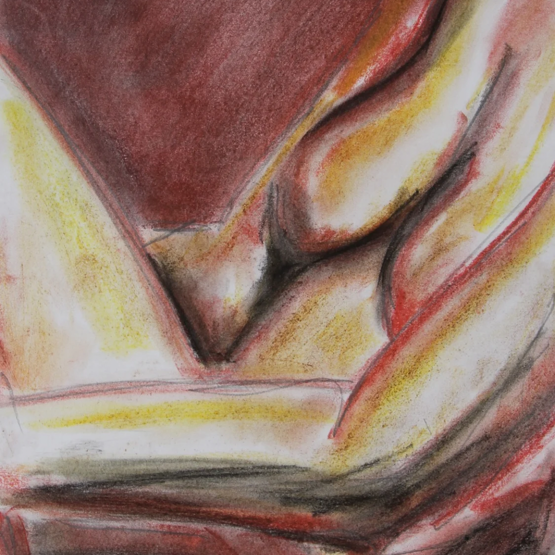 Study 03. Relaxed in State - Original Pastel Drawing