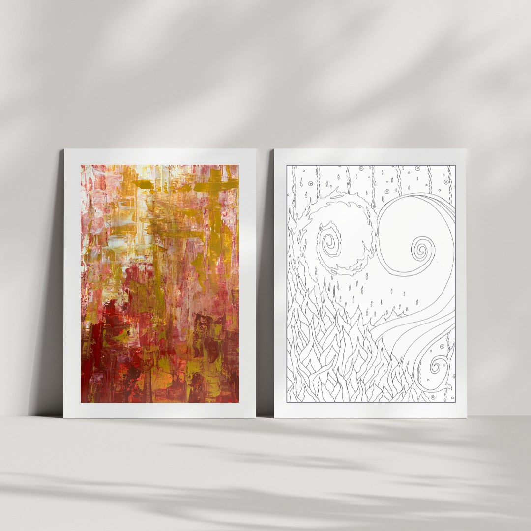 "World on Fire" Heart Space Art Print