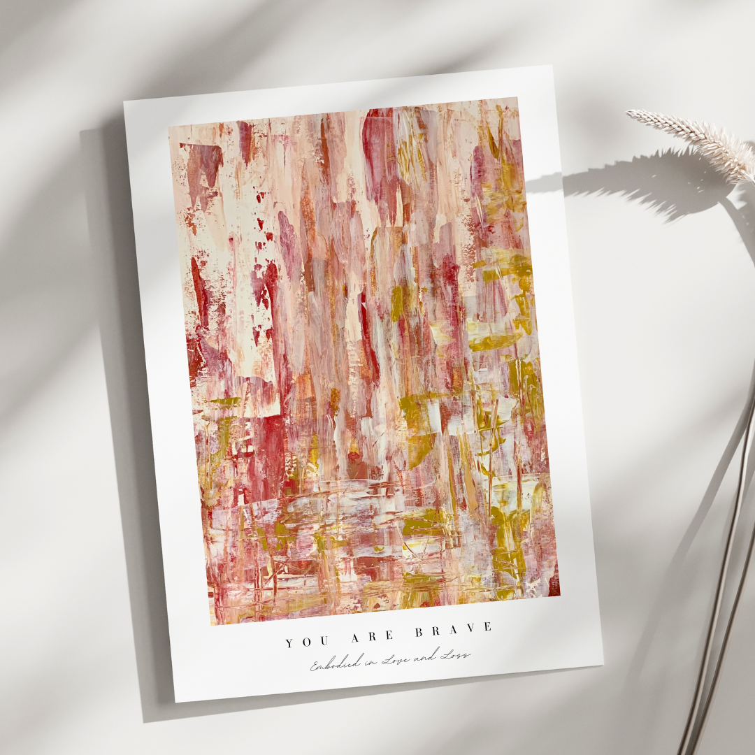 "You Are Brave" Heart Space Art Print