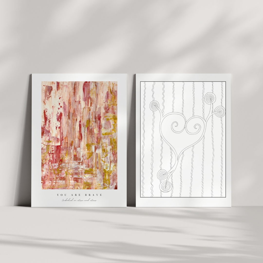 "You Are Brave" Heart Space Art Print